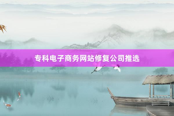 专科电子商务网站修复公司推选
